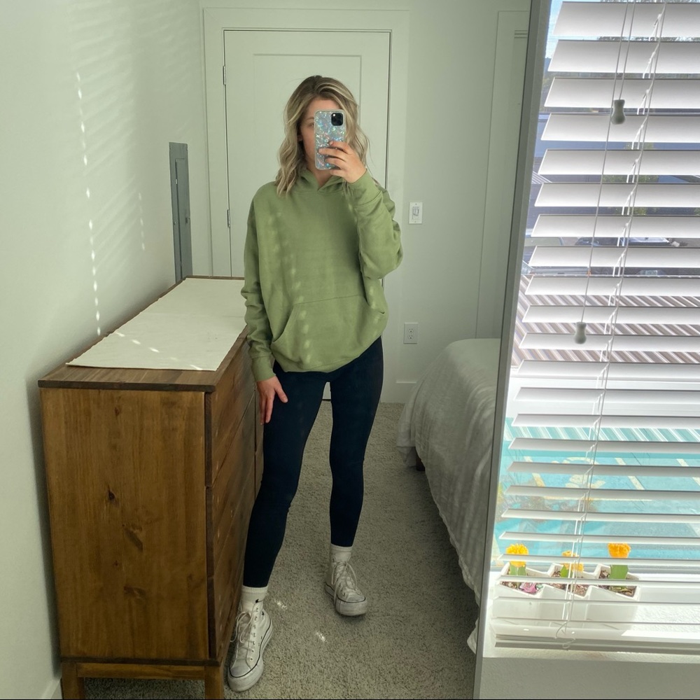 NWT WeWoreWhat sage green oversized hoodie